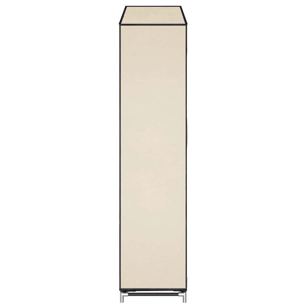 Schuhschrank mit Abdeckung Cremeweiß 115 x 28 x 110 cm Stoff