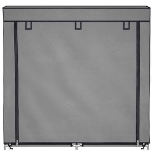 Schuhschrank mit Abdeckung Grau 115 x 28 x 110 cm Stoff