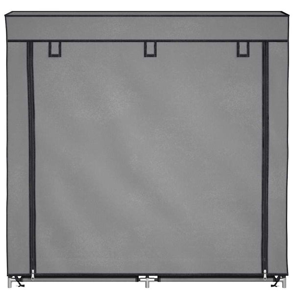 Schuhschrank mit Abdeckung Grau 115 x 28 x 110 cm Stoff