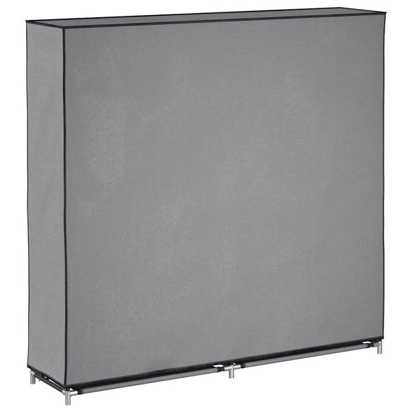 Schuhschrank mit Abdeckung Grau 115 x 28 x 110 cm Stoff