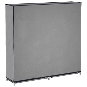 Schuhschrank mit Abdeckung Grau 115 x 28 x 110 cm Stoff