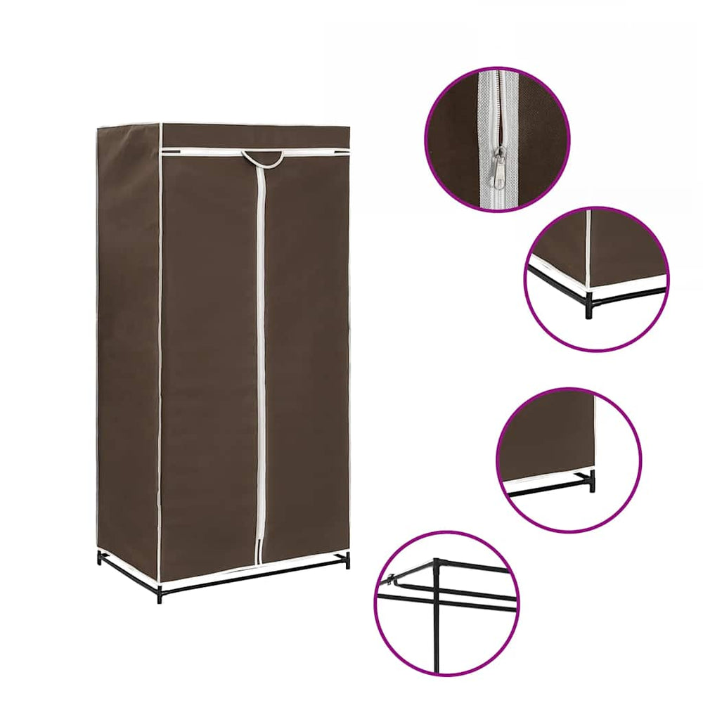 Kleiderschrank Braun 75×50×160 cm