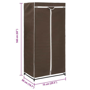 Kleiderschrank Braun 75×50×160 cm