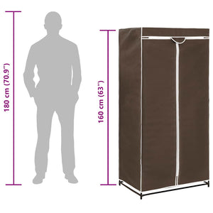 Kleiderschrank Braun 75×50×160 cm
