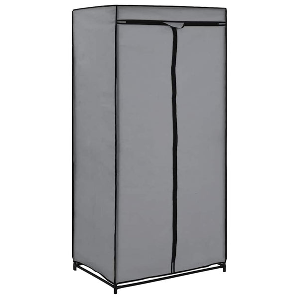 Kleiderschrank Grau 75×50×160 cm