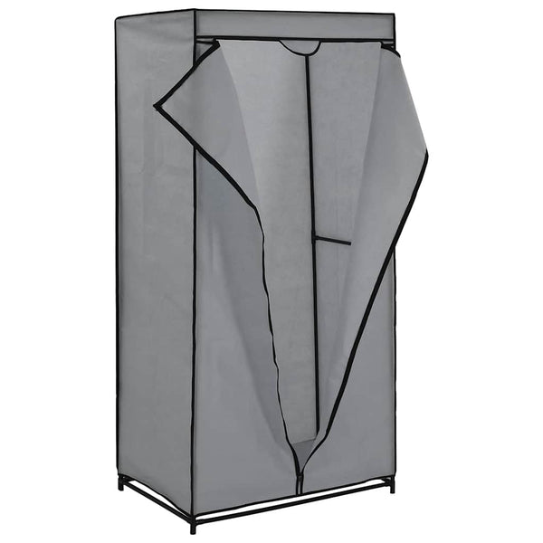 Kleiderschrank Grau 75×50×160 cm