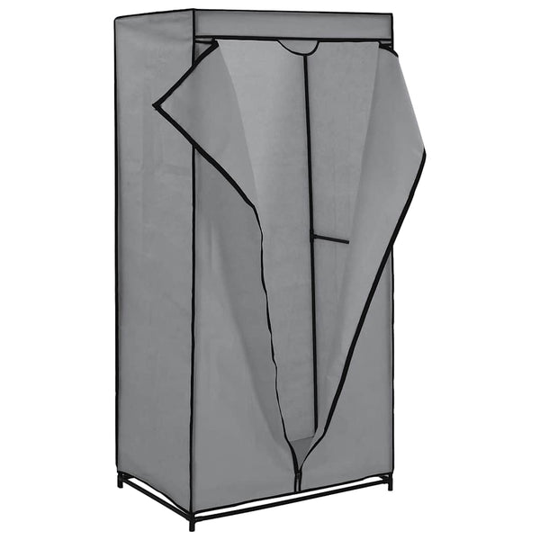 Kleiderschränke 2 Stk. Grau 75×50×160 cm
