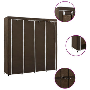 Kleiderschrank mit 4 Fächern Braun 175 x 45 x 170 cm