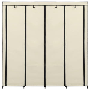 Kleiderschrank mit 4 Fächern Creme 175 x 45 x 170 cm