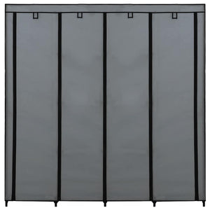 Kleiderschrank mit 4 Fächern Grau 175 x 45 x 170 cm