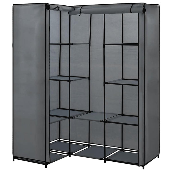 Eckkleiderschrank Grau 130 x 87 x 169 cm