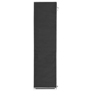 Kleiderschrank mit Fächern Stangen Schwarz 150x45x175cm Stoff