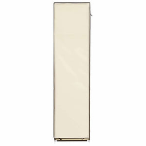 Kleiderschrank mit Fächern und Stangen Creme 150x45x175cm Stoff
