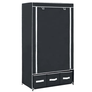 Kleiderschrank Schwarz 87 x 49 x 159 cm Stoff