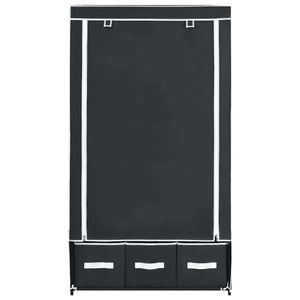 Kleiderschrank Schwarz 87 x 49 x 159 cm Stoff