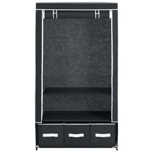 Kleiderschrank Schwarz 87 x 49 x 159 cm Stoff