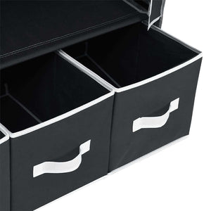 Kleiderschrank Schwarz 87 x 49 x 159 cm Stoff