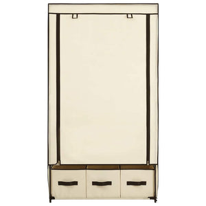 Kleiderschrank Creme 87 x 49 x 159 cm Stoff
