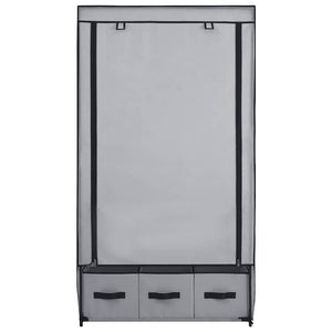 Kleiderschrank Grau 87 x 49 x 159 cm Stoff