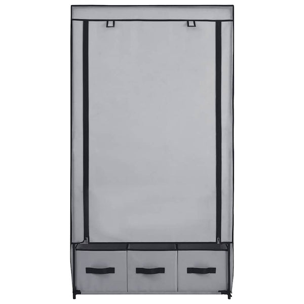 Kleiderschrank Grau 87 x 49 x 159 cm Stoff