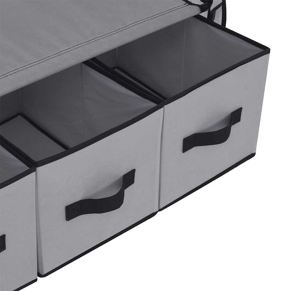 Kleiderschrank Grau 87 x 49 x 159 cm Stoff