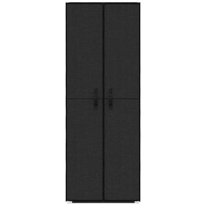 Schuhschrank Schwarz 60x30x166 cm Stoff