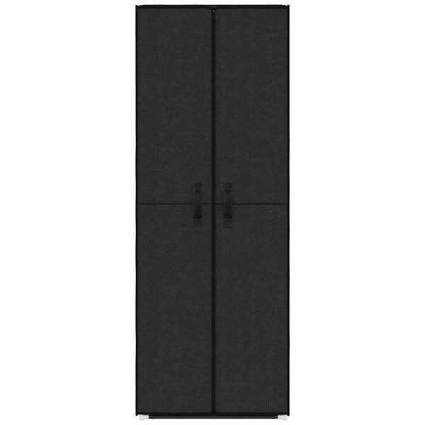 Schuhschrank Schwarz 60x30x166 cm Stoff