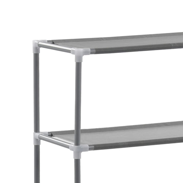 Waschmaschinenregal 3 Ablagen Silbern 69x28x169 cm