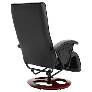 vidaXL Fauteuil TV Pivotant Noir Similicuir
