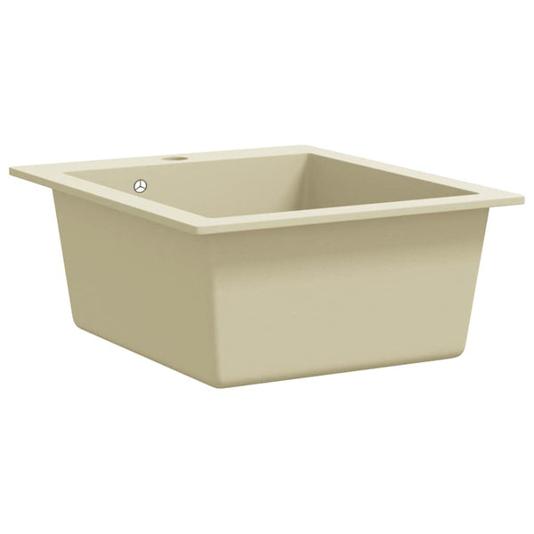 Granitspüle Einzelbecken Beige