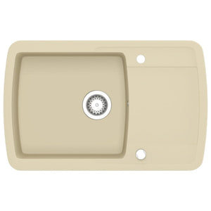 Granitspüle Einzelbecken Beige