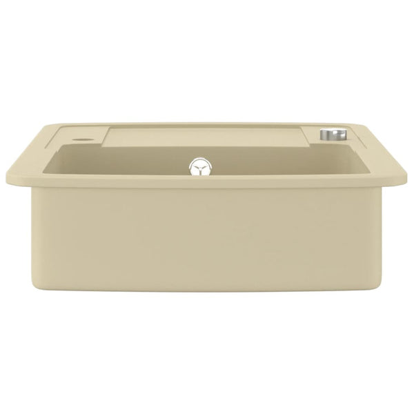 Granitspüle Einzelbecken Beige