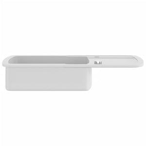 vidaXL Granite Sink Single Bowl White