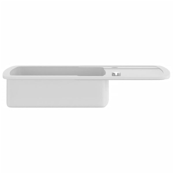 vidaXL Granite Sink Single Bowl White