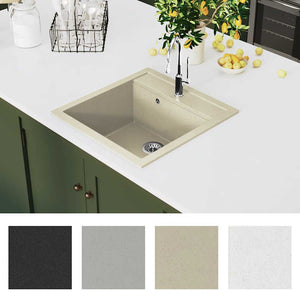Granitspüle Einzelbecken Beige