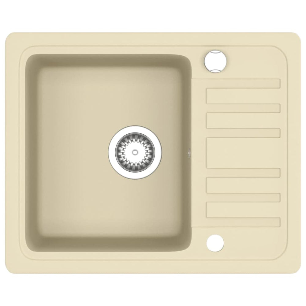 Granitspüle Einzelbecken Beige