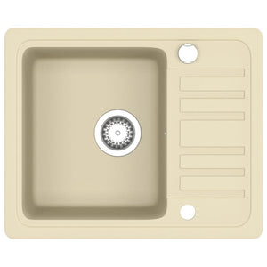 Granitspüle Einzelbecken Beige
