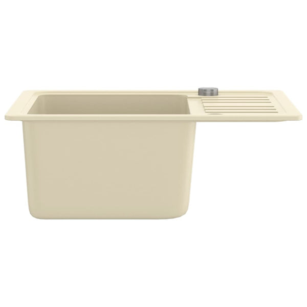 Granitspüle Einzelbecken Beige