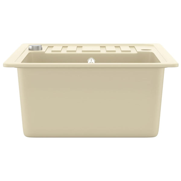 Granitspüle Einzelbecken Beige