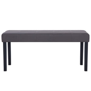 Sitzbank 106 cm Grau Kunstleder
