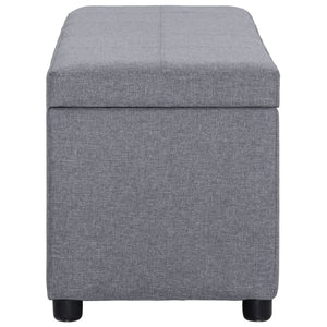 vidaXL Banc avec rangement 116 cm gris clair polyester