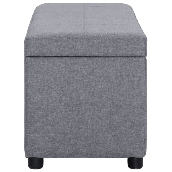 vidaXL Banc avec rangement 116 cm gris clair polyester
