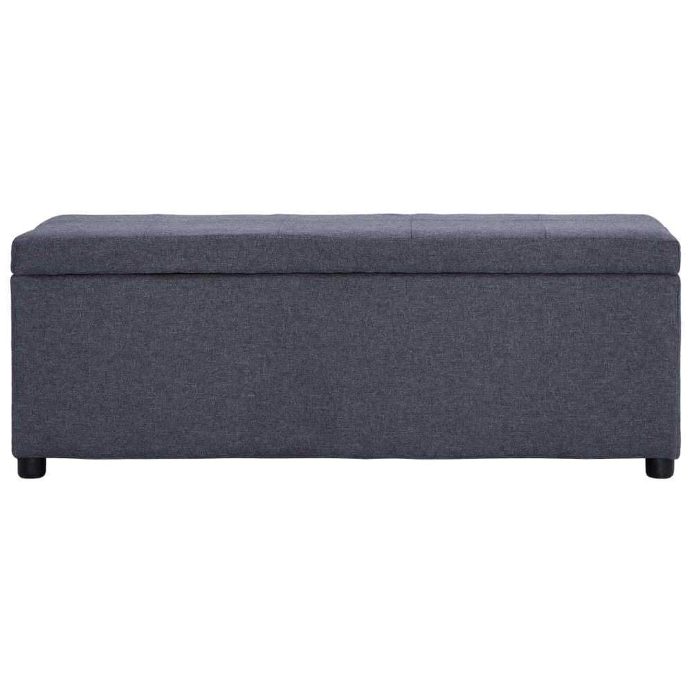 Bank mit Staufach 116 cm Dunkelgrau Polyester