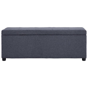 Bank mit Staufach 116 cm Dunkelgrau Polyester
