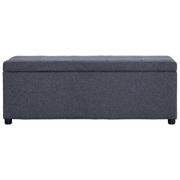 Bank mit Staufach 116 cm Dunkelgrau Polyester