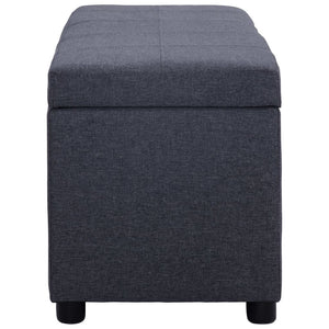 vidaXL Storage Bench 116 cm Dark Grey Polyester