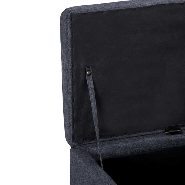 vidaXL Storage Bench 116 cm Dark Grey Polyester