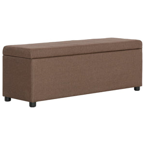 vidaXL Banc avec rangement 116 cm marron polyester