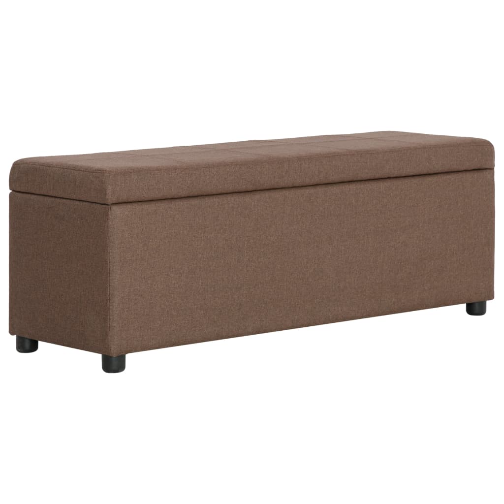 vidaXL Banc avec rangement 116 cm marron polyester