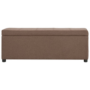 vidaXL Banc avec rangement 116 cm marron polyester